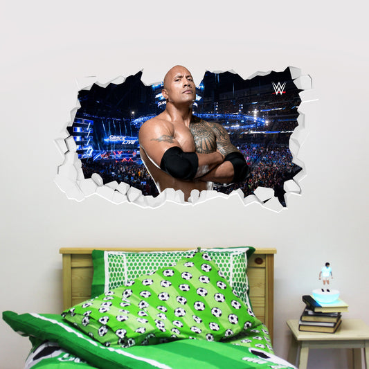 WWE -The Rock Broken Wall Sticker