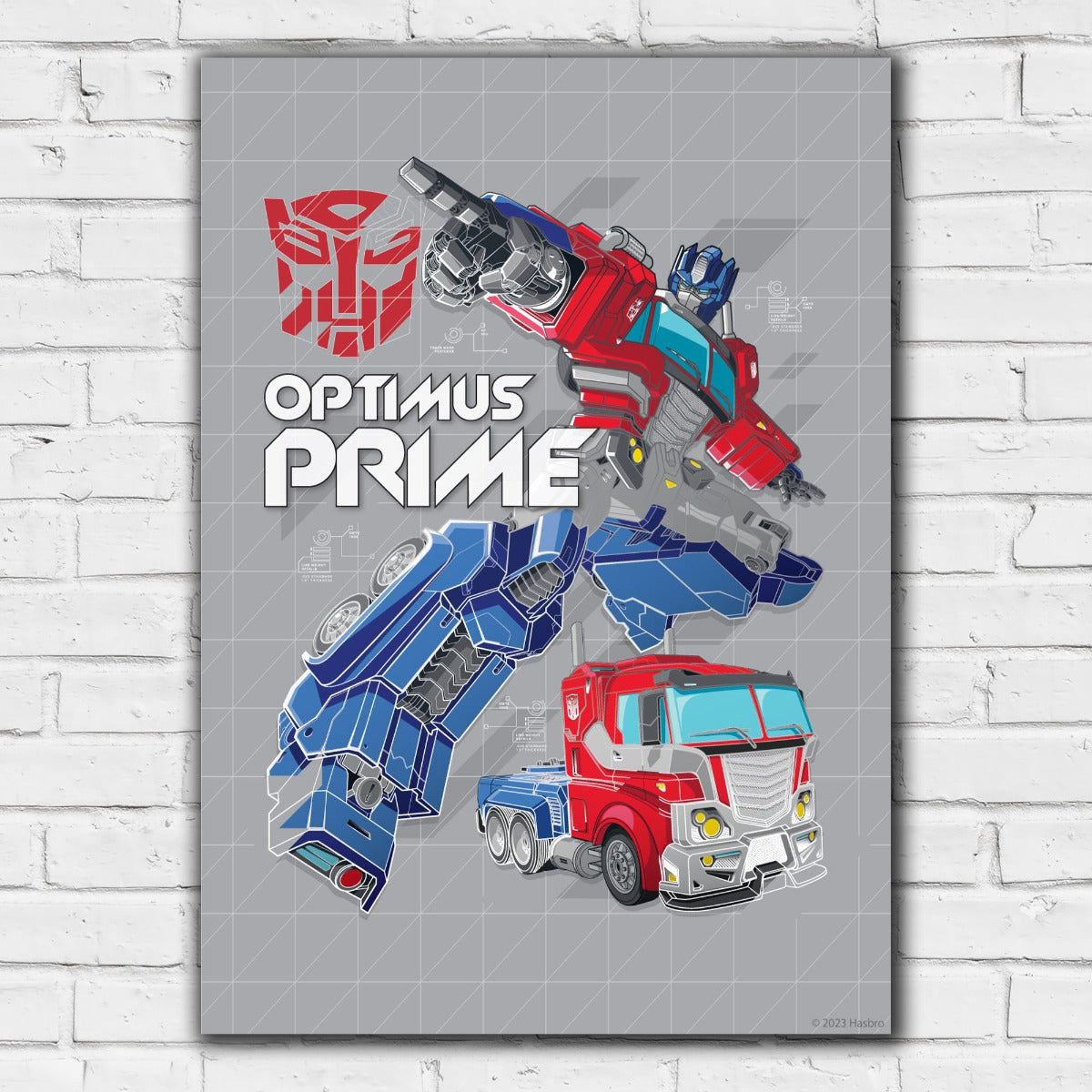 Transformers Print Optimus Prime Blueprint Print www.themed