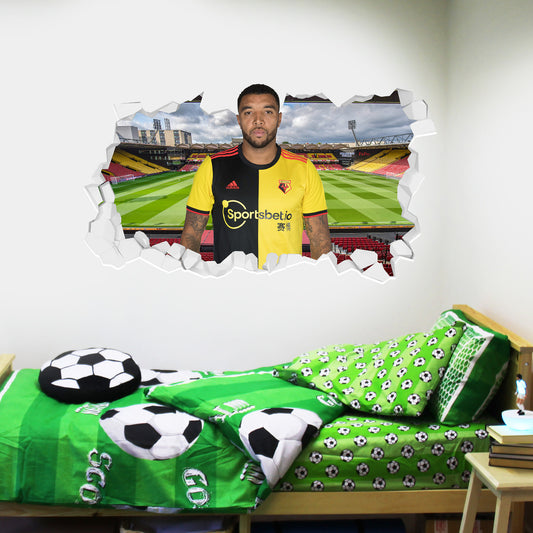 Watford Troy Deeney Broken Wall Sticker