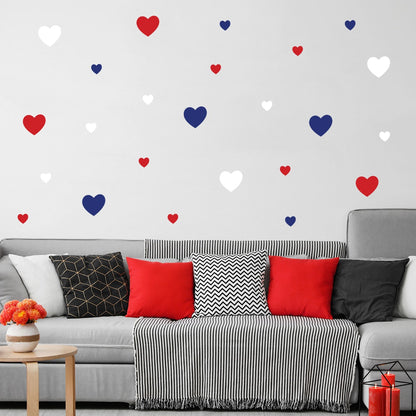 King Charles Coronation Union Jack Hearts Wall Sticker Set