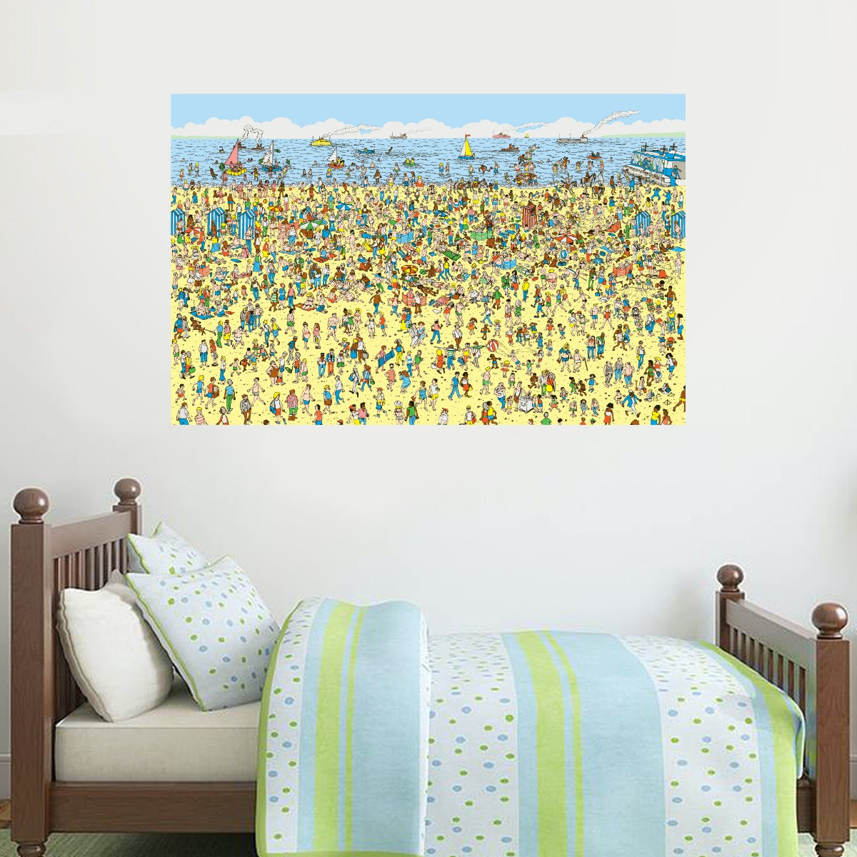 Wheres Wally Wall Sticker Beach Scene Mural